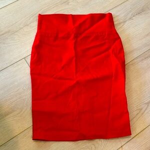Red pencil skirt